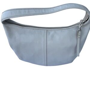 Coach white leather mini hobo style shoulder bag